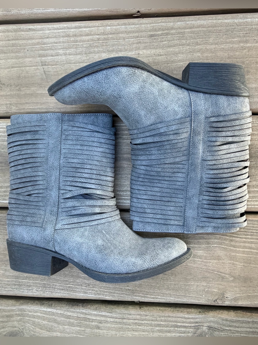 Coconuts by Matisse Chorus Grey Motto Boots Size 7.5M Women's NWOT